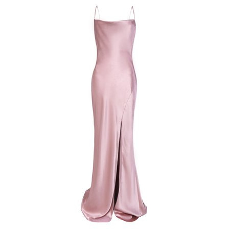 True Decadence Pink Satin Gown