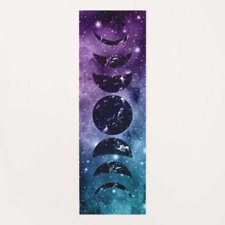 Purple Teal Galaxy Nebula Dream Moon Phases #1 Yoga Mat | Zazzle.com