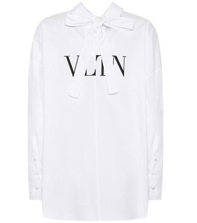 VLTN printed cotton top