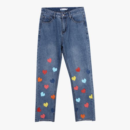 colored-hearts-kidcore-aesthetic-jeans-_2.jpg (1200×1200)
