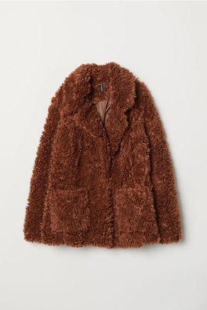 Faux Fur Jacket - Brown - | H&M US