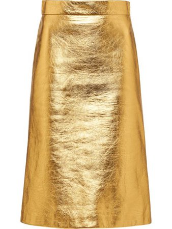 Prada Laminated A-line Skirt - Farfetch