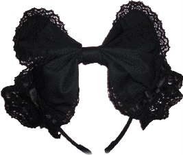 angelic pretty cutie lace head bow (2005) in black