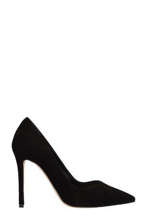 The Seller Black Suede Leather Pumps