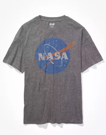 Tailgate Women's NASA Oversized Graphic T-Shirt grey
