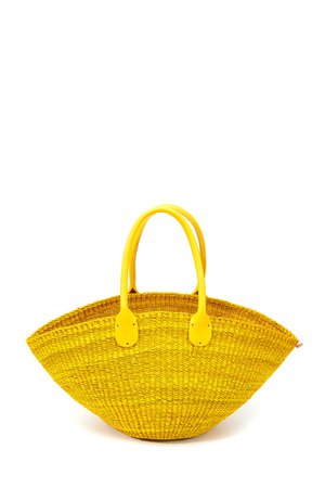 Желтая плетеная сумка Sophia Muun купить в интернет-магазине Aizel.ru