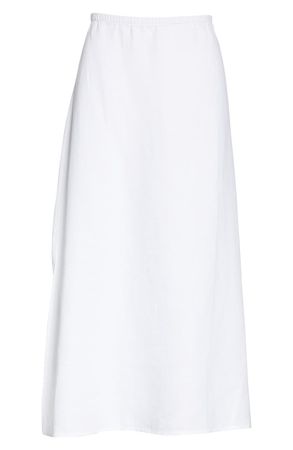 Eileen Fisher Side Slit Organic Linen Skirt (Regular & Petite) | Nordstrom