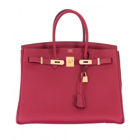 Buy Pre-owned & Brand new Luxury Hermes Birkin 35cm Red Rubis Togo leather Bag Online | Luxepolis.Com