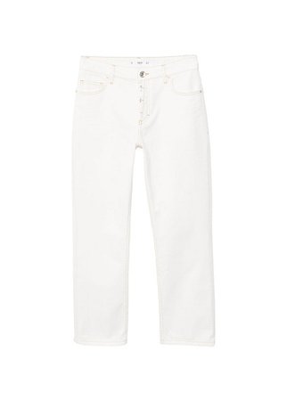 MANGO Straight cropped jeans