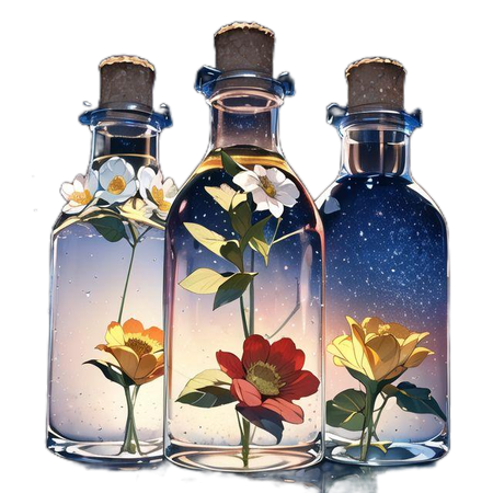 flower 🌼 🌸 🌻 potion magic bottle