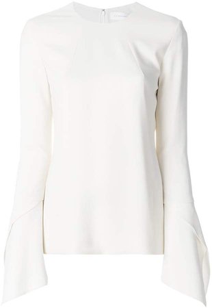 bell-sleeved blouse