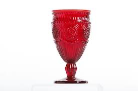 pioneer woman red goblet