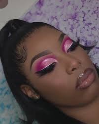 pink makeup glam black girl - Google Search