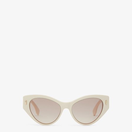 White acetate sunglasses - FENDI FIRST | Fendi