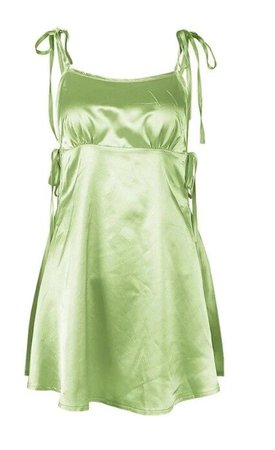 satin dress (green)