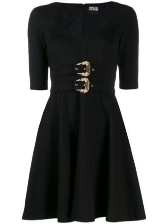 VERSACE JEANS COUTURE Double-buckle Dress In Black