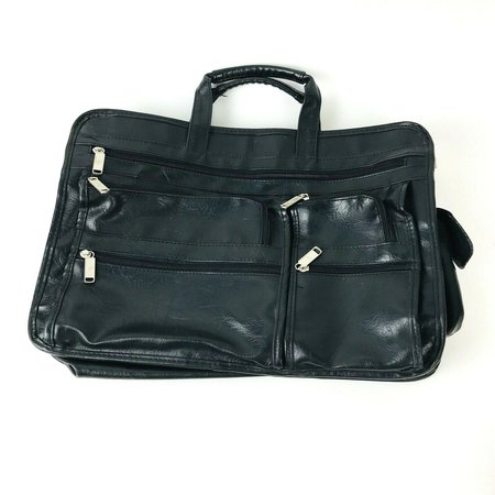 Vtg 80s 90s Pleather Briefcase Computer Bag Travel Business Marked PA | eBay