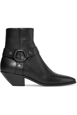 Saint Laurent | West leather ankle boots | NET-A-PORTER.COM