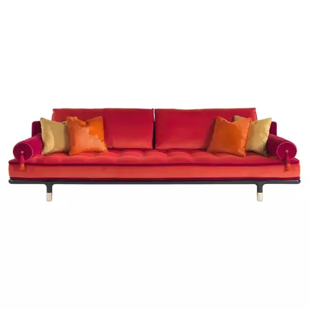 21st Century Woodstock 4-Seater Sofa in Velvet by Etro Home Interiors For Sale at 1stDibs