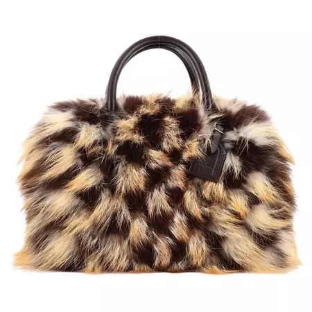 Louis Vuitton Speedy Handbag Damier Fur 30 For Sale at 1stDibs
