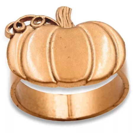 12ct Kate Aspen Gold Pumpkin Napkin Ring : Target
