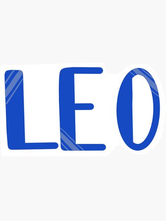 Sticker « Nom bleu "Leo" », par nicolelucas8 | Redbubble