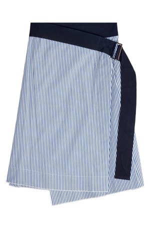 Asymmetric Striped Cotton Skirt Gr. DE 34