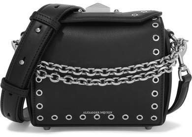 Box Bag 19 Embellished Leather Shoulder Bag - Black
