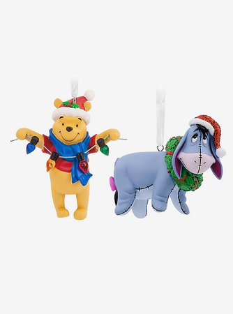 Disney Winnie The Pooh Eeyore & Pooh Ornament Set