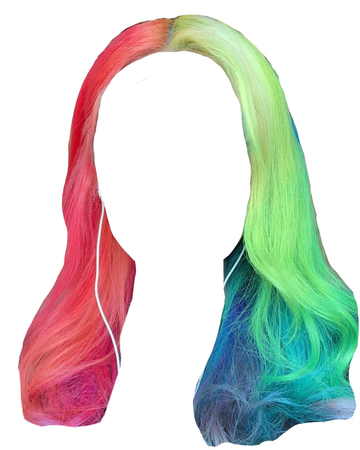 rainbow hair png
