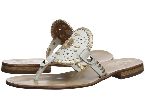 Jack Rogers - Georgica Sandal (White/Gold) Women's Sandals