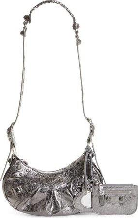 Balenciaga Extra Small Le Cagole Crinkle Metallic Lambskin Shoulder Bag | Nordstrom