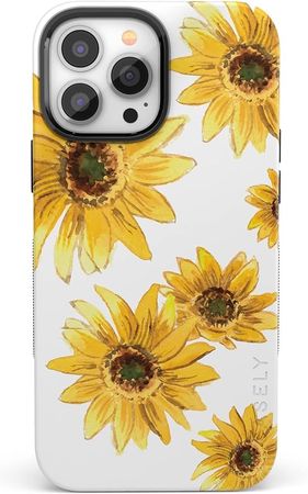 Amazon.com: Casely iPhone 13 Pro Max Case | Compatible with MagSafe | Bright Yellow Sunflowers Case : Cell Phones & Accessories