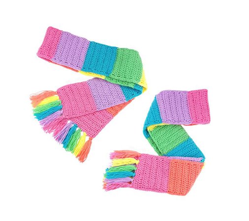Pastel Rainbow Scarf Rainbow Scarf Crochet Scarf Womens | Etsy
