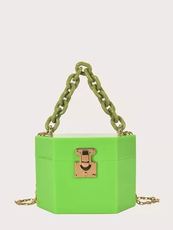 Mini Chain Box Bag | SHEIN