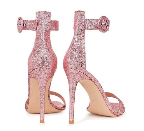 pink sparkling shoes