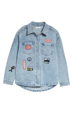PacSun Patch Chambray Shirt Jacket | Nordstrom