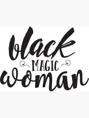"Black Magic Woman - Girly Black Hair Typography Text Music Rock Design" Poster by Sago-Design | Redbubble