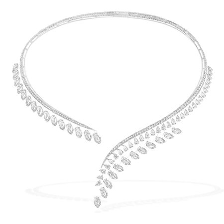 SNAKE DANCE high jewellery white gold necklace