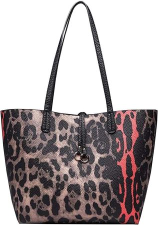 Amazon.com: Women Leopard print Shoulder Bag PU Leather Handbag Top Handle Hobo Satchel Bag : Clothing, Shoes & Jewelry