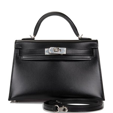 Hermès Kelly Box Sellier 20cm Palladium Hardware Black Leather Cross Body Bag - Tradesy