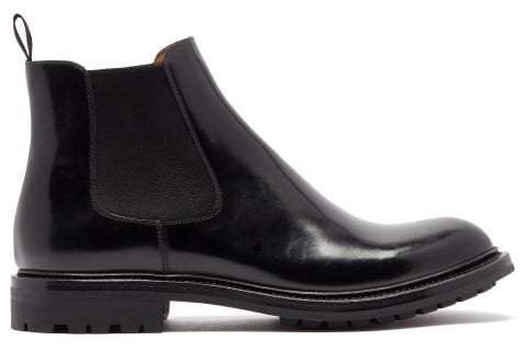 Genie Patent Leather Chelsea Boots - Womens - Black