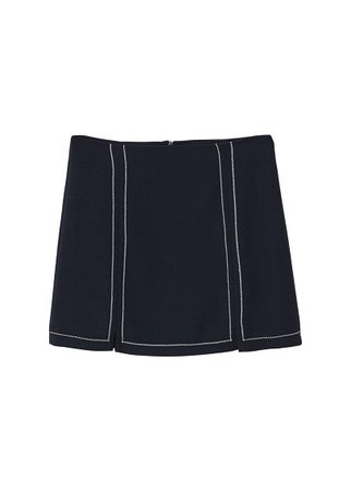 MANGO Contrast seam skirt