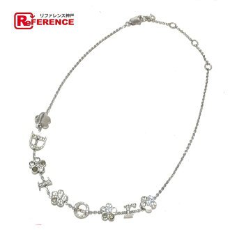 BRANDSHOP REFERENCE: Dior Dior accessories logo flower motif necklace rhinestone / plating silver Lady's | Rakuten Global Market