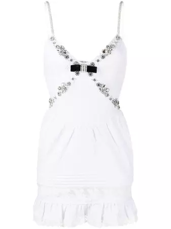 SHUSHU/TONG crystal-embellished Mini Dress - Farfetch