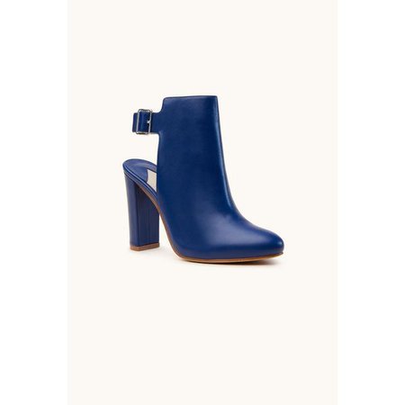 Boots | Shop Women's Blue Ankle Block Heel Boots at Fashiontage | AW18AADB36
