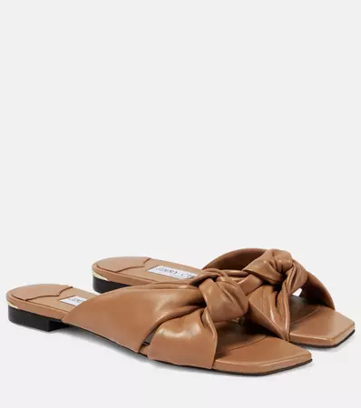 Avenue Leather Sandals in Brown - Jimmy Choo | Mytheresa