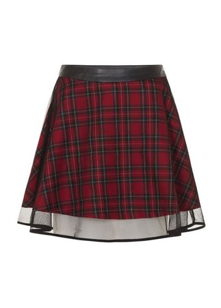 Jawbreaker Clothing Tartan Two Layer Mesh Skirt | Attitude Clothing