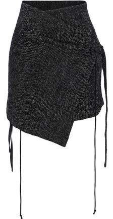 Tweed Mini Wrap Skirt