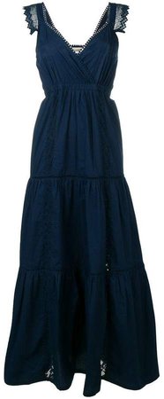 Semicouture navy tiered dress